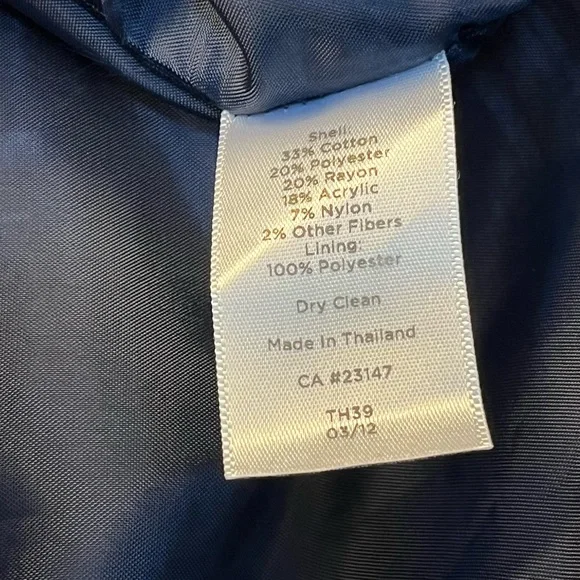 Talbots Woman Petites Blue Tweed Skirt with Ruffle Size 16WP - Picture 4 of 7